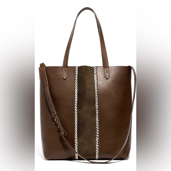 Madewell Handbags - Madewell The Suede Inset Edition Medium Transport Tote